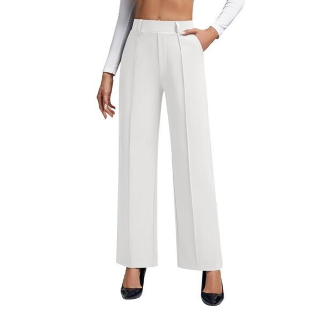 Wide Leg Dress Casual Trousers Pull Up Stretchy Work Pants Size Small NWT #2179